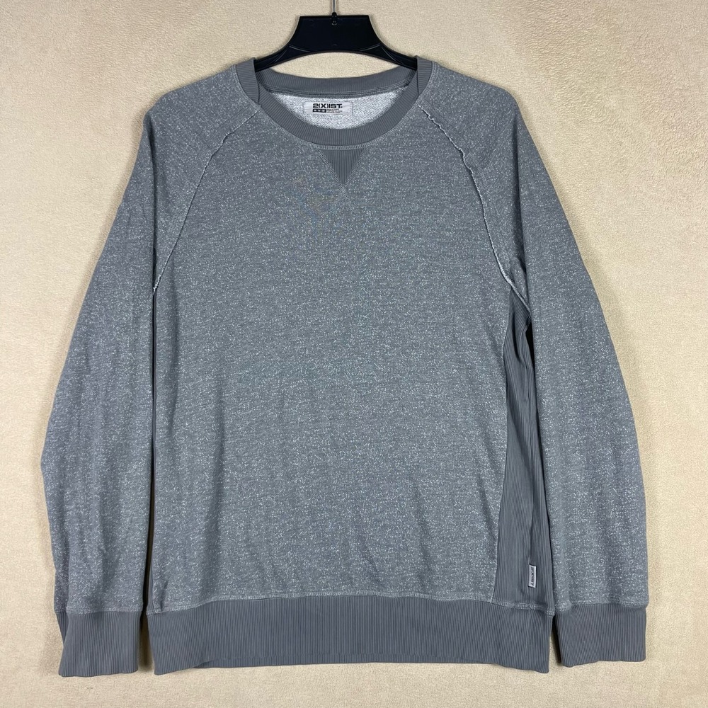 2XIST Pullover Mens M Gray Crew Neck Regular‎ Fit Long Sleeve Sweatshirt